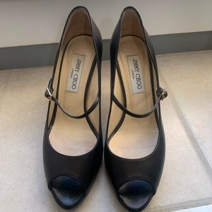 Jimmy Choo peep toe pumps